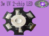 1pcs 3W UV ultraviolet high power LED Lamp bright 3watt purple Light 