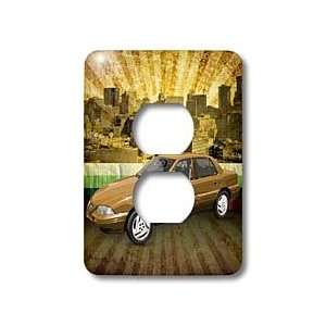   urban city landscape   Light Switch Covers   2 plug outlet cover Home