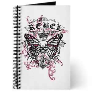 Journal (Diary) with Rebel Butterfly Skull Goth on Cover