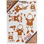 Texas Longhorns Family Decals 6 Pack (NEW) UT NCAA Auto Car Stickers 