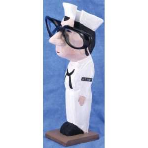   Navy Peeper   Wood Eyeglass And Business Card Holder