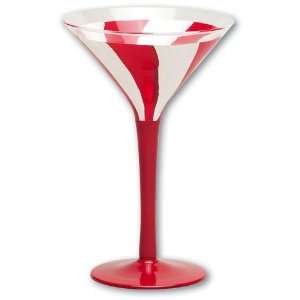  Handpainted Martini Glass, North Pole Candy Factory