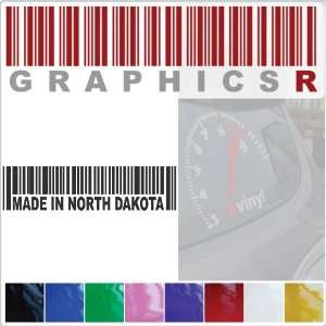 Sticker Decal Graphic   Barcode UPC Pride Patriot Made In North Dakota 