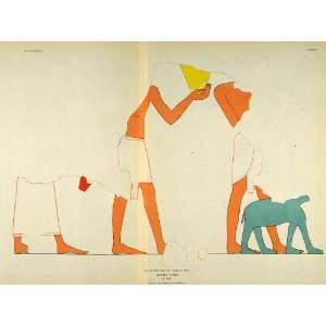  1906 Photolithograph Egyptian Figure Thebes Asiatics Tomb 