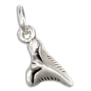  Sterling Silver Small Shark Tooth Charm Jewelry