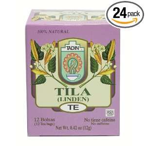 Tadin Tea Tila (Linden Flower), 12 Count Tea Bags (Pack of 24)  