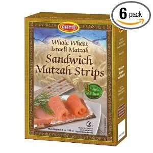 Osem Sandwich Matzah Strips, Whole Wheat (Kosher for Passover), 8.8 
