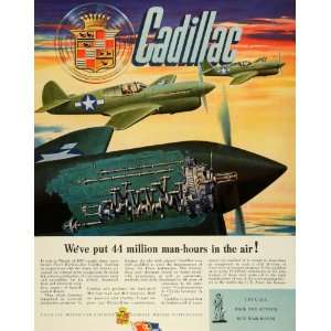 1944 Ad Cadillac 1921 Logo V type Engines Hydramatic 