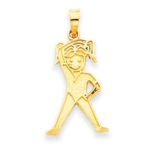  14k GYMNASTICS GIRL CHARM Jewelry