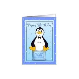   45th Birthday   Penguin on Ice Cool Birthday Facts Card Toys & Games