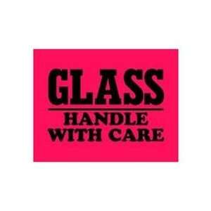  Fragile Shipping Labels   Glass Handle w/ Care   Pink 