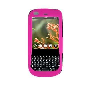  Rubberized Snap On Cover   Palm Pixi/Plus   Hot Pink Cell 