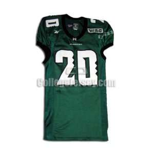   No. 20 Game Used Hawaii Reebok Football Jersey