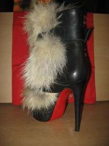 Christian Louboutin TOUNDRA BOOTY Fur Platfrom Boot 36  