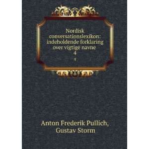   over vigtige navne . 4 Gustav Storm Anton Frederik Pullich Books