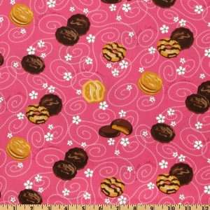  44 Wide Girl Scouts(R) Cookies Fuchsia Fabric By The 