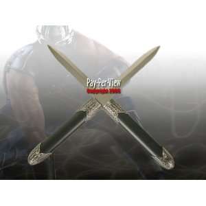  Ninja Double Cross Tanto Sword Dagger Knife Sports 