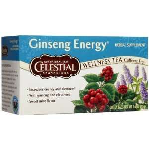  Ginseng Energy Tea Bags, 20 ct, 6 ct (Quantity of 2 