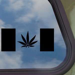  Canada Flag Pot Leaf Marijuana Black Decal Window Sticker 