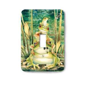  Frog Family Decorative Steel Switchplate Cover