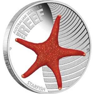 Australia Sea Life II 2011 50ct. 1/2 Oz Starfish Silver Coin Limited 