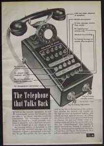 Isophone first Answering Machine 1946 Telephonograph  