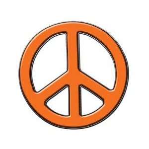  Peace Decal in Orange   2 h   REFLECTIVE 