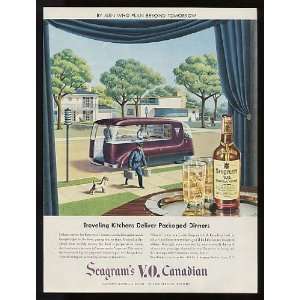  1947 Traveling Kitchen Seagrams VO Whisky Print Ad (10830 
