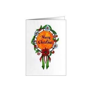  Poinsettia Holiday Mandala Merry Christmas Card Health 