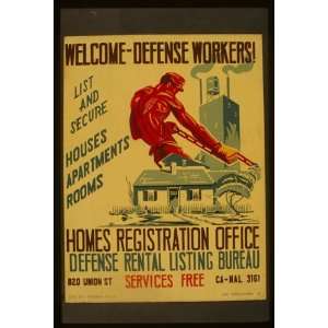   Homes registration office  Defense rental listing bureau / 1941 Home