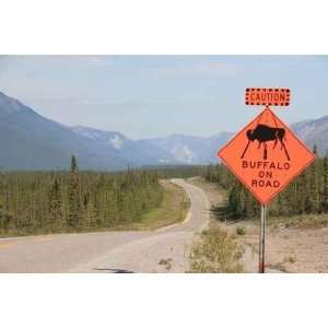  Strassenschild Am Alaska Highway, Bc   Kanada   Peel and 