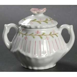  Sadek Pinstripe Childs Sugar Bowl & Lid, Fine China 