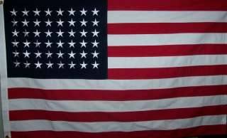   COTTON 48 STAR OLD GLORY FLAG   USA   HISTORICAL AMERICAN FLAG  