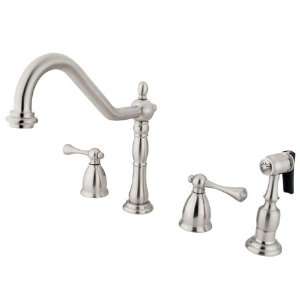   PKB1798BLBS 8 inch widespread kitchen faucet with metal side sprayer