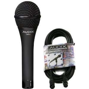  Audix OM2 Standard Microphone with Audix XLRm to XLRf 
