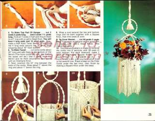 NEW MACRAME~Vintage Craft Pattern Book~Lynn Paulin~1976~HANGERS 