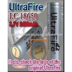  ULTRAFIRE LITHIUM PROTECTED 18650 Battery 2400 MaH 2 PACK 