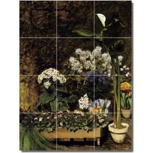  Auguste Renoir Flowers Ceramic Tile Mural 11  24x32 using 