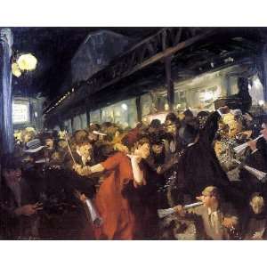   Made Oil Reproduction   John Sloan   32 x 26 inches   Election Night