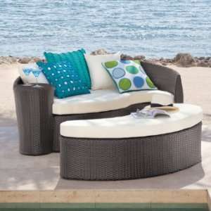  Curacao All weather Outdoor Bed & Ottoman   Grandin Road 
