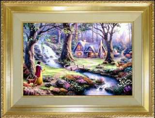 Thomas Kinkade Paintings Disney Snow White 18x27 S/N  