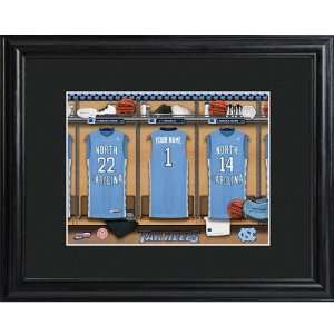   Carolina Tarheels Personalized College Basketball Locker Room Print
