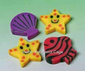 12 MINI SEA LIFE ERASERS NOVELTY TOY PARTY FAVORS CUTE  