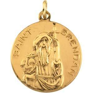  14k St. Brendan Medal 18mm/14kt yellow gold Jewelry
