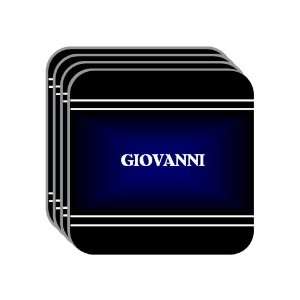   Name Gift   GIOVANNI Set of 4 Mini Mousepad Coasters (black design