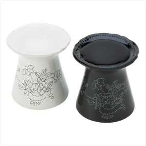  Ceramic Black And White Oil Warmer Pair Home Fragrance 