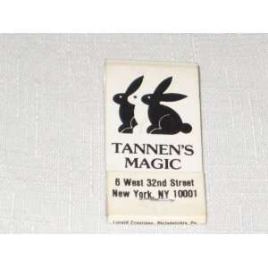 Vintage Tannens Magic Studio New York Matchbook 