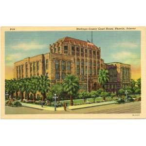 1940s Vintage Postcard Maricopa County Court House   Phoenix Arizona