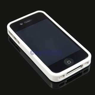 TPU Silicone Bumper Frame Skin Case for Apple iPhone 4G 4S 4 4th WHITE