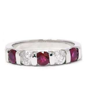  .50CT Ruby & Diamond Wedding Anniversary 14K Ring Jewelry